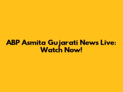 ABP Asmita Gujarati News Live: Watch Now!