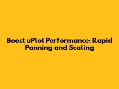 Boost uPlot Performance: Rapid Panning and Scaling