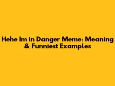 Hehe I'm in Danger Meme: Meaning & Funniest Examples