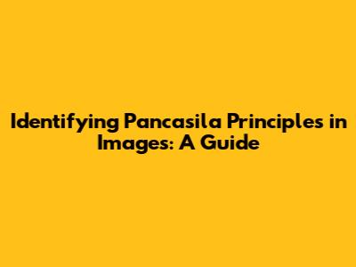 Identifying Pancasila Principles in Images: A Guide