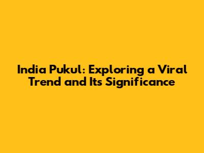 India Pukul: Exploring a Viral Trend and Its Significance