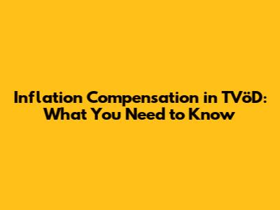 Inflation Compensation in TVöD: What You Need to Know