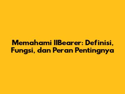 Memahami IIBearer: Definisi, Fungsi, dan Peran Pentingnya
