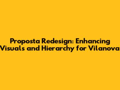 Proposta Redesign: Enhancing Visuals and Hierarchy for Vilanova
