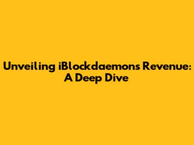 Unveiling iBlockdaemon's Revenue: A Deep Dive