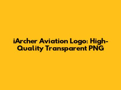 iArcher Aviation Logo: High-Quality Transparent PNG