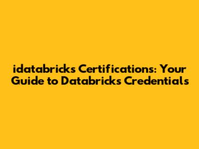idatabricks Certifications: Your Guide to Databricks Credentials